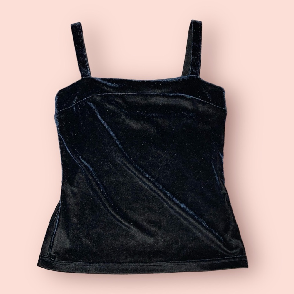 Black Velvet Tank Top